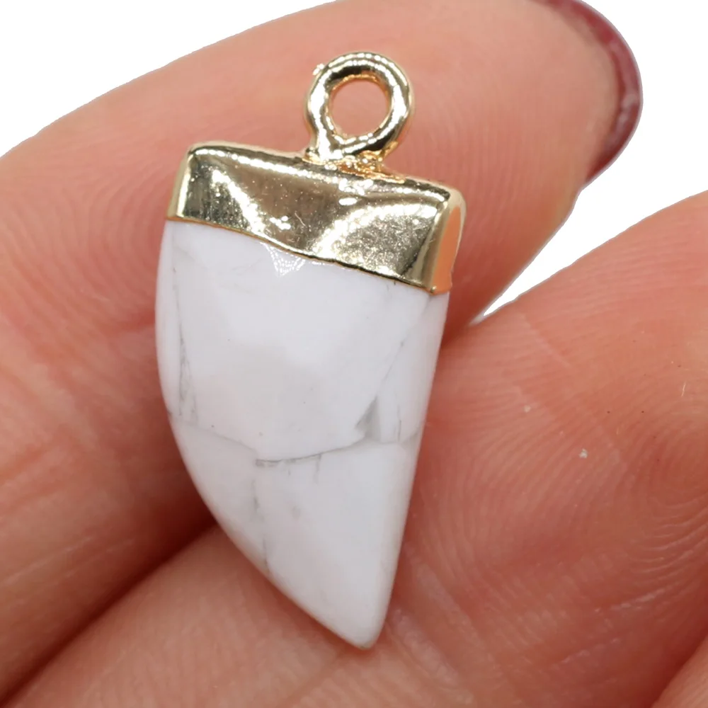 

Natural Stone Pendants Knife shape Amethysts Tiger Eye for Necklace Earrings Jewelry Making for Women Gifts