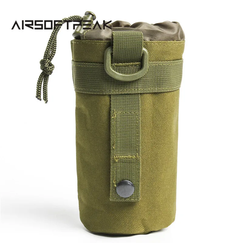 Olive Drab AIRSOFTPEAK Тактический футляр для фляги Чехол чайника Открытый кемпинг Сумка для охоты Molle Страйкбол Охота Спортивный Чехол для бутылочки - Цвет: Olive Drab