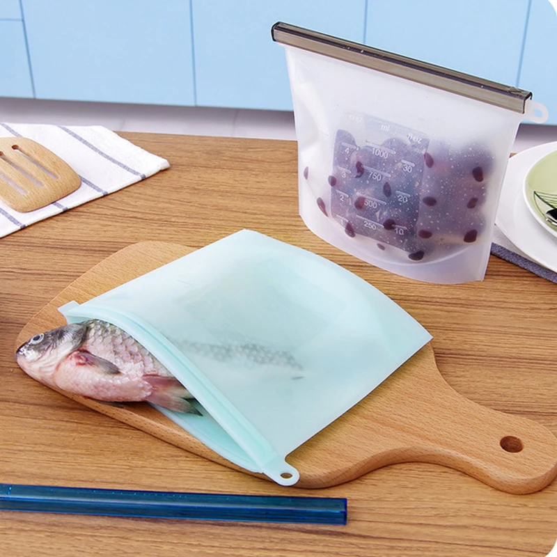 Многоразовый силиконовый Пакет для хранения продуктов 500 мл | Дом и сад