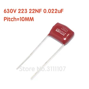 Конденсаторы CBB 10 шт.лот 223 630 в 22 НФ 0,022 мкФ Ф 10 мм 630 в 630 в 223 полипропиленовые конденсаторы 100% Новинка