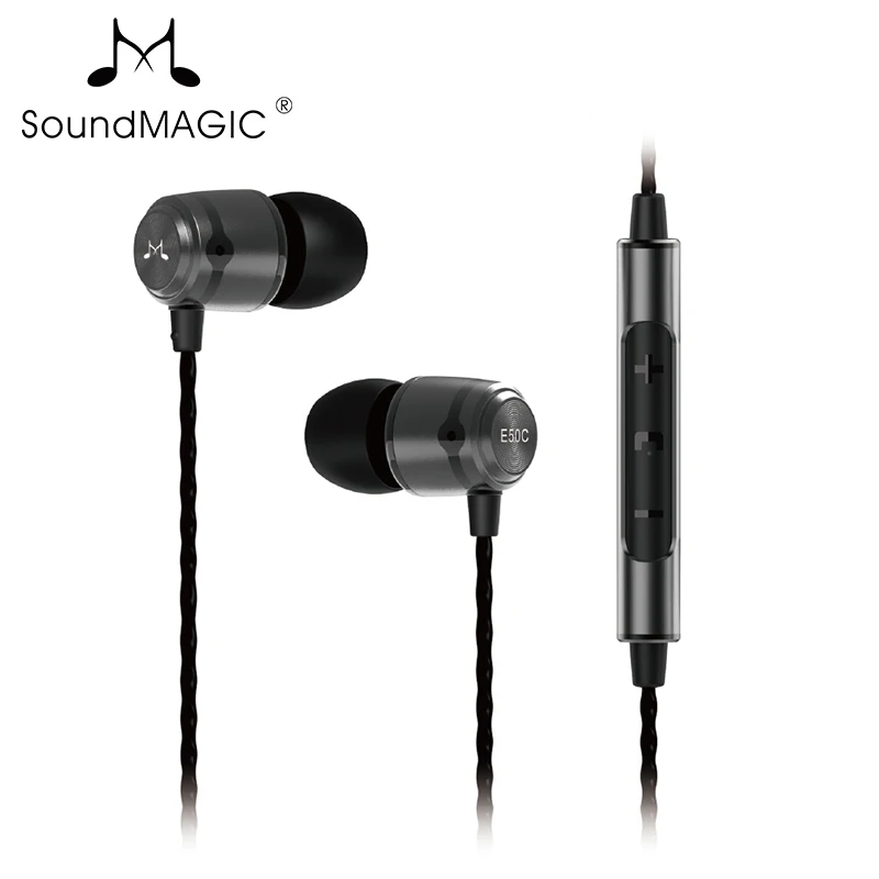 E50c em Fones de Ouvido com Microfone com Fio Soundmagic Grande Baixo Alta Fidelidade Estéreo