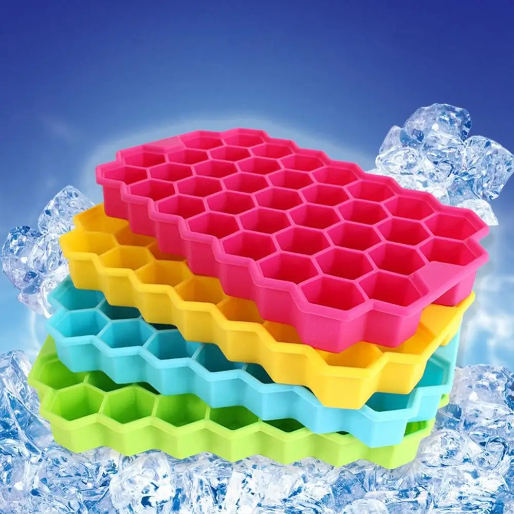 

Ice Making Mold Large Ice Making Tool Tray Pudding Jelly Machine Mold Honeycomb Square Mold Silicone DIY Summer Cooling Artifact