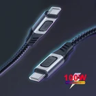100W PD USB-C Быстрый зарядный кабель для передачи данных для Macbook iPad Pro 2021 Nintendo Switch SAMSUNG S21 ультра Примечание 20 OnePlus 8T 9R PPS Type-C