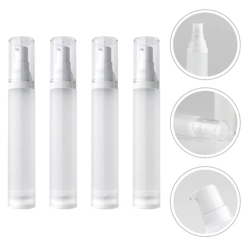 

4pcs 50ml Airless Pump Bottle Travel Cosmetic Dispenser Matte Lotion Bottles