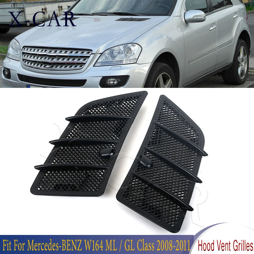

X-CAR Car Front Hood Vents Grilles Air Flow Intake Hoods For Mercedes BENZ W164 ML / GL Class 2008 2009 2010 2011 1648804405
