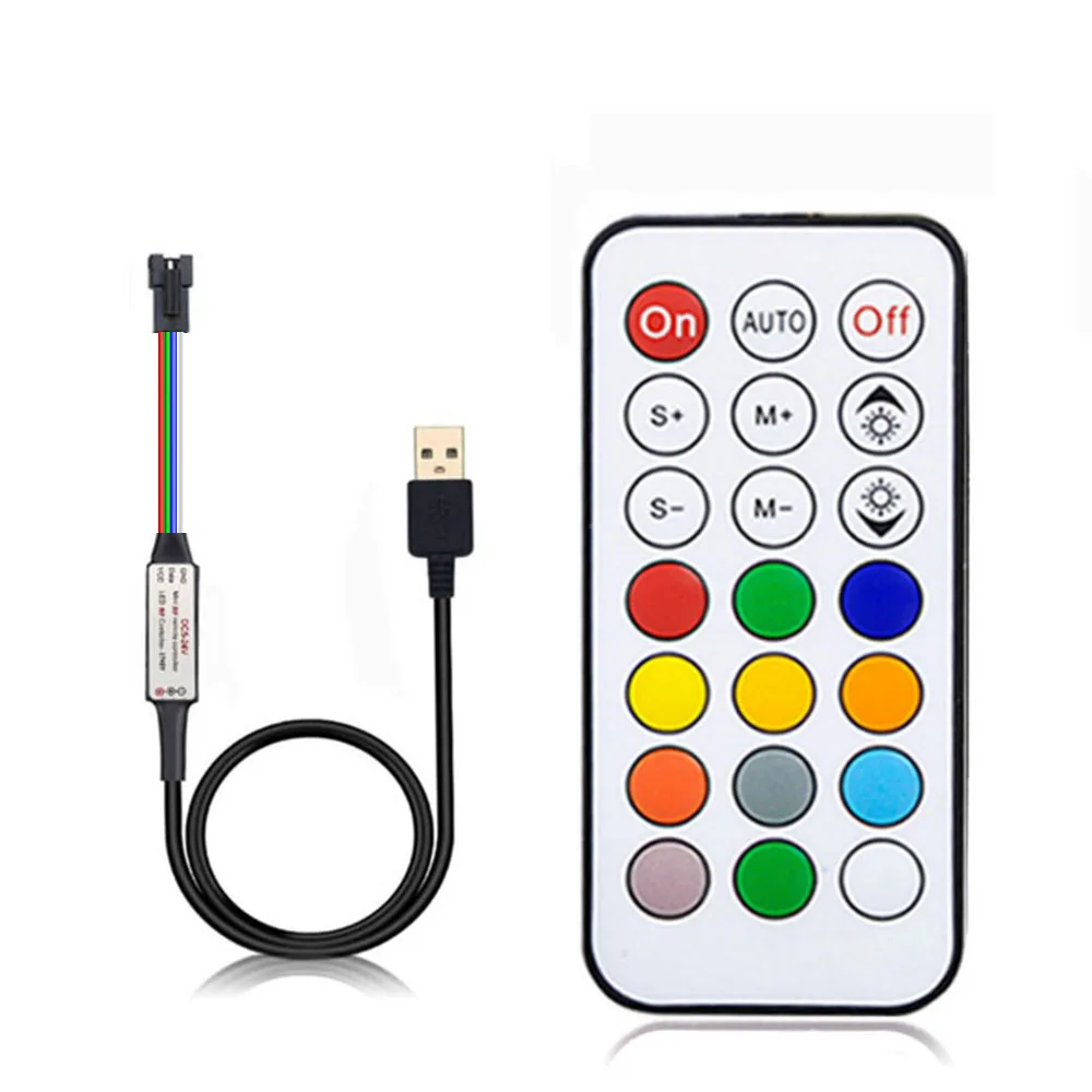 USB/DC RF 14/17/21 Ключи светодиодный пиксель полосы светильник пульт дистанционного
