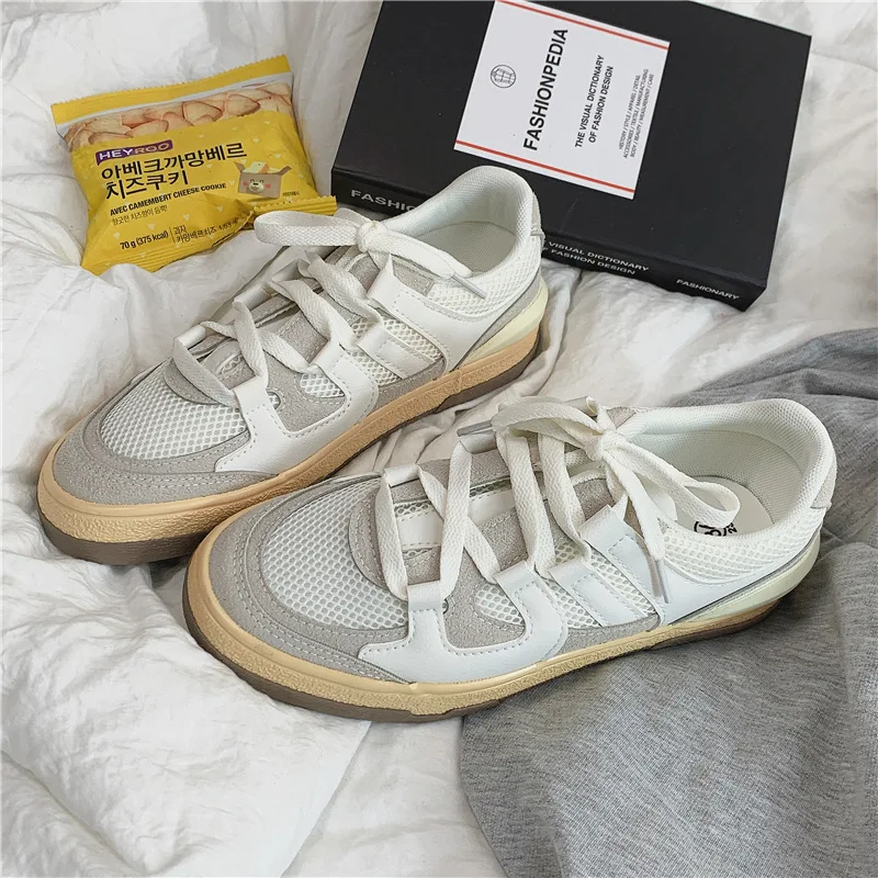 

2021 Spring and Summer New Canvas Shoes Woman Fashion Sneakers Low-cut Canvas Shoes Mesh Breathable Platform Shoes Female