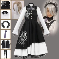 anime new danganronpa v3 cosplay tojo kirumi costume deguisement wigs uniform suit outfit maid outfit clothes halloween cosplay