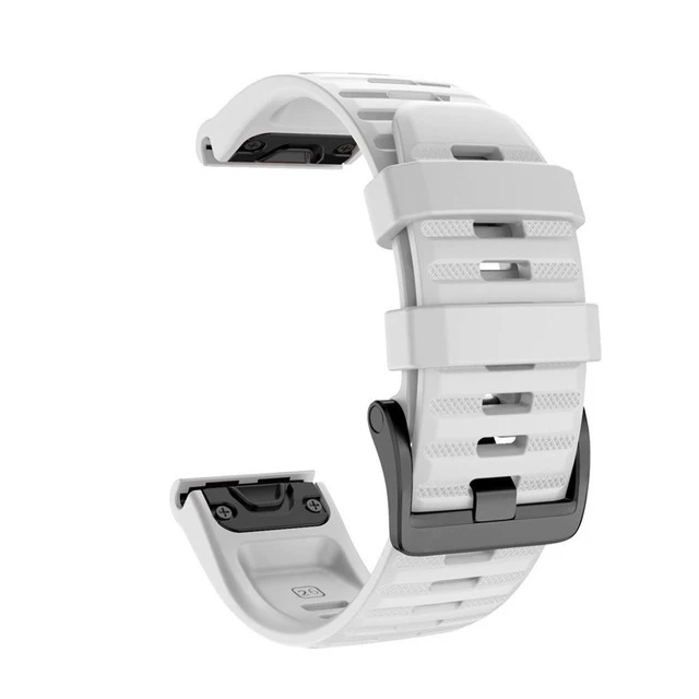 Ремешок для часов 26 22 20 мм ремешок для Garmin Fenix 5X6X6 6S Pro 5 5S Plus 3 3HR часы быстросъемный силиконовый ремешок Easyfit - Цвет: Белый