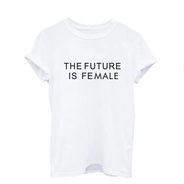 Новая модная летняя стильная женская футболка с надписью FUTURE IS белая