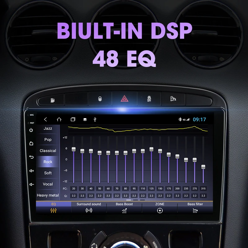 Автомагнитола 2 din Android 10 мультимедийный видеоплеер с GPS-навигацией для Peugeot 308 308SW