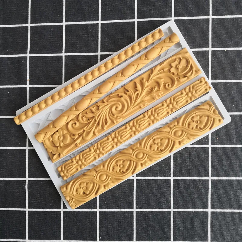 Сахарное ремесло цветок силиконовые формы Шоколадный сироп торт границы