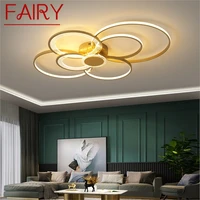 fairy nordic ceiling light modern gold round lamp fixtures led 3 colors home for living dining room