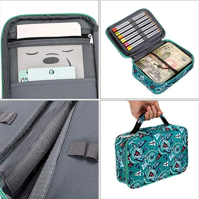 

Kawaii Girls Boys School Pencil Case Penal Canvas 72 Holes Pencilcase Cartridge Penalty Large Pen Bag Box Stationery Kit