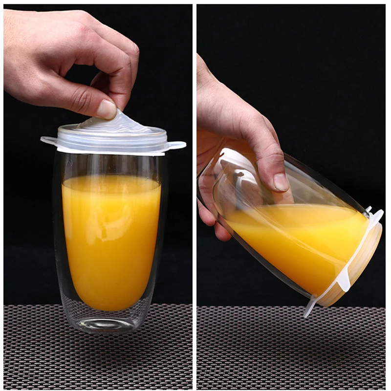 Универсальные силиконовые крышки для пищевых продуктов 4/6 шт./набор герметичные