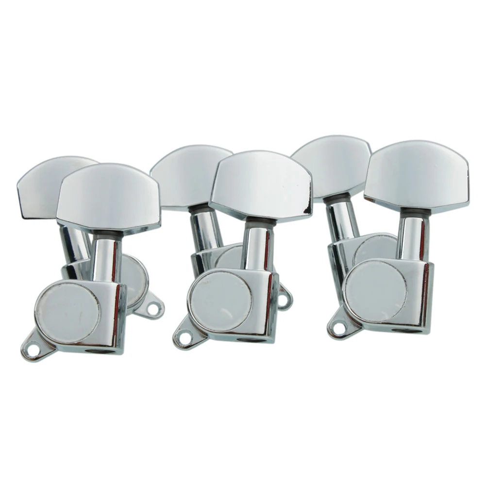 

Machine Heads Tuners Keys Parts 3 Left 3 Right for Chrome Guitar Guitar Sealed Small Peg Tuning Pegs Tuners Machine Heads