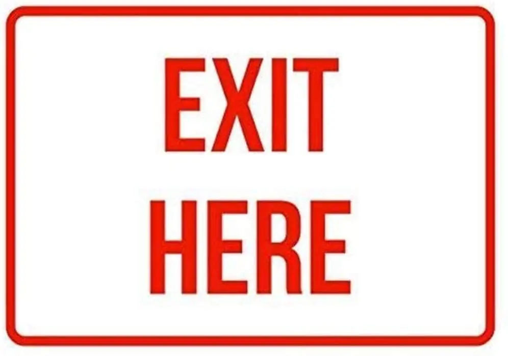 

Exit Here No Old Fashion Metal Tin Sign Vintage Look Sign Metal Plaques for Pub Man Cave Bar Club Poster Wall Decoration 8" X 1
