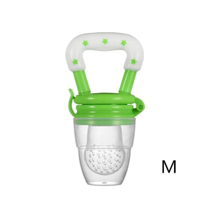 Green M Детский Прорезыватель Соска-фрукт еда Mordedor Silicona Bebe Силиконовые Прорезыватели безопасное питание кусачки еда прорезыватель из дфп фидер - Цвет: Green M