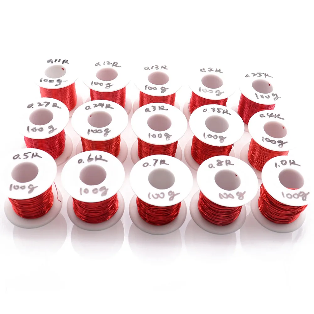 Прочный красный Магнитный провод 0 1 2 мм эмалированная медная проволока QA