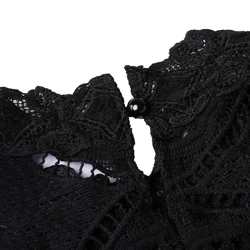 VONDA женская блуза с кружевами 2021 летние богемные блузки сексуальным О-образным