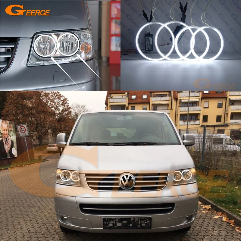 Для Volkswagen VW Multivan T5 2003 2009 отличные ультра яркие CCFL ангельские глазки Halo кольца