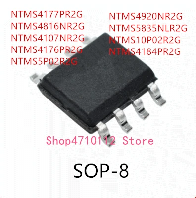 10 шт., NTMS4177PR2G, NTMS4816NR2G, NTMS4107NR2G, NTMS4176PR2G, NTMS5P02R2G, NTMS4920NR2G, NTMS5835NLR2G, NTMS10P02R2G, NTMS4184PR2G