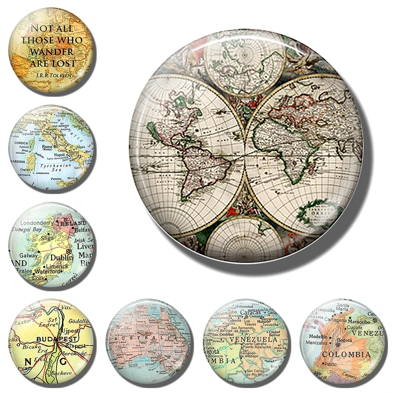 Fridge magnet World Venezuela travel countries souvenir Italy Ireland Australia Colombia map decorative refrigerator magnets|Магниты на