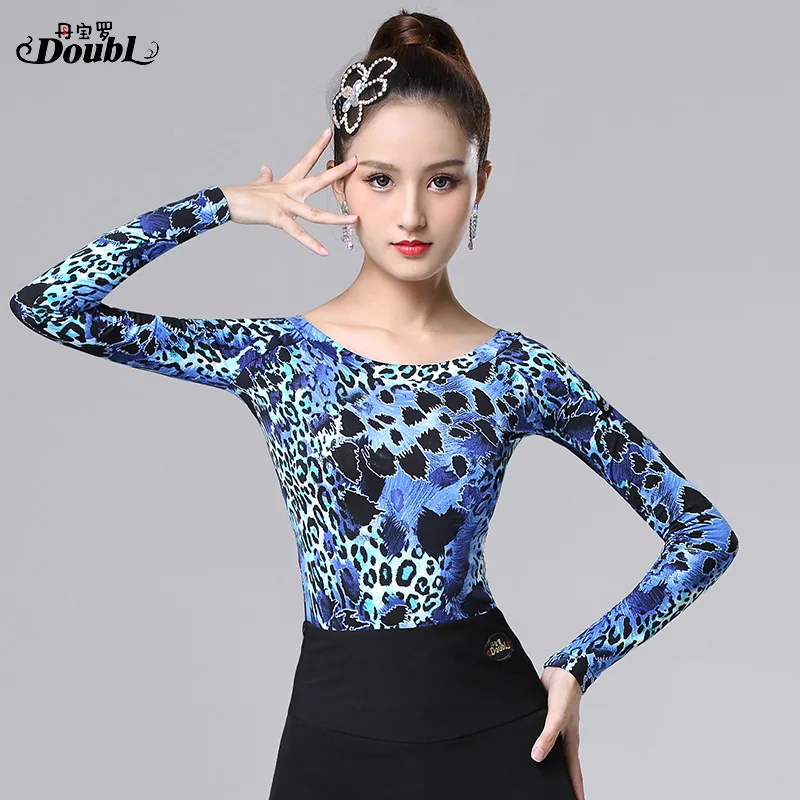 

Новинка 2020, модные женские топы для латинских танцев, одежда с принтом для женщин и взрослых, новинка, для бальных танцев, короткий рукав, ста...