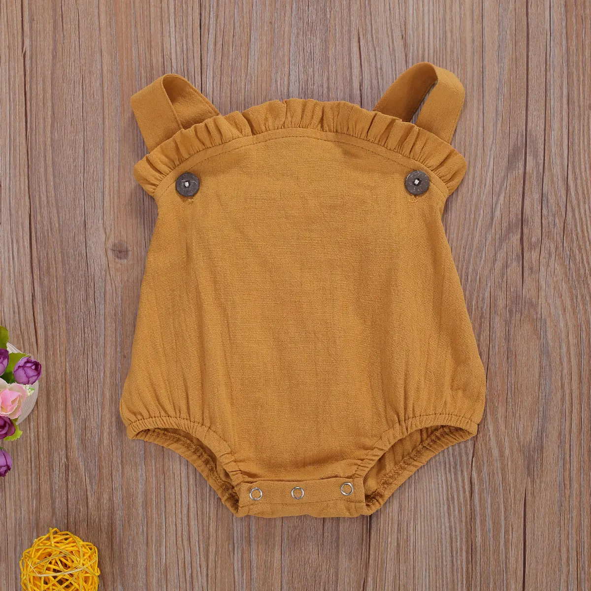 Дышащие летние Детские подвески комбинезон милый стиль однотонный без рукавов