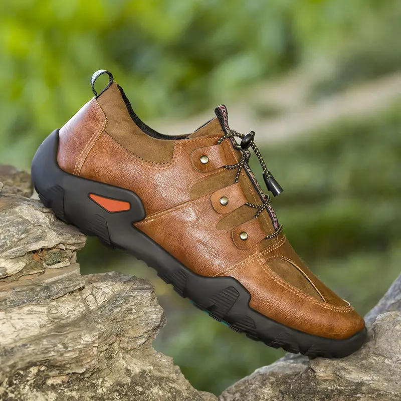 

Мужские спортивные туфли Mountaineering, дышащие, до шнуровки, модные, в Корейском стиле, для отдыха, Осень-зима