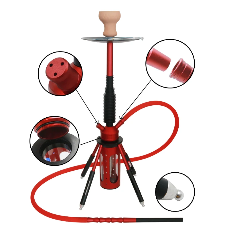 Новый стильный набор для кальяна SY с силиконовым шлангом штатив из алюминиевого