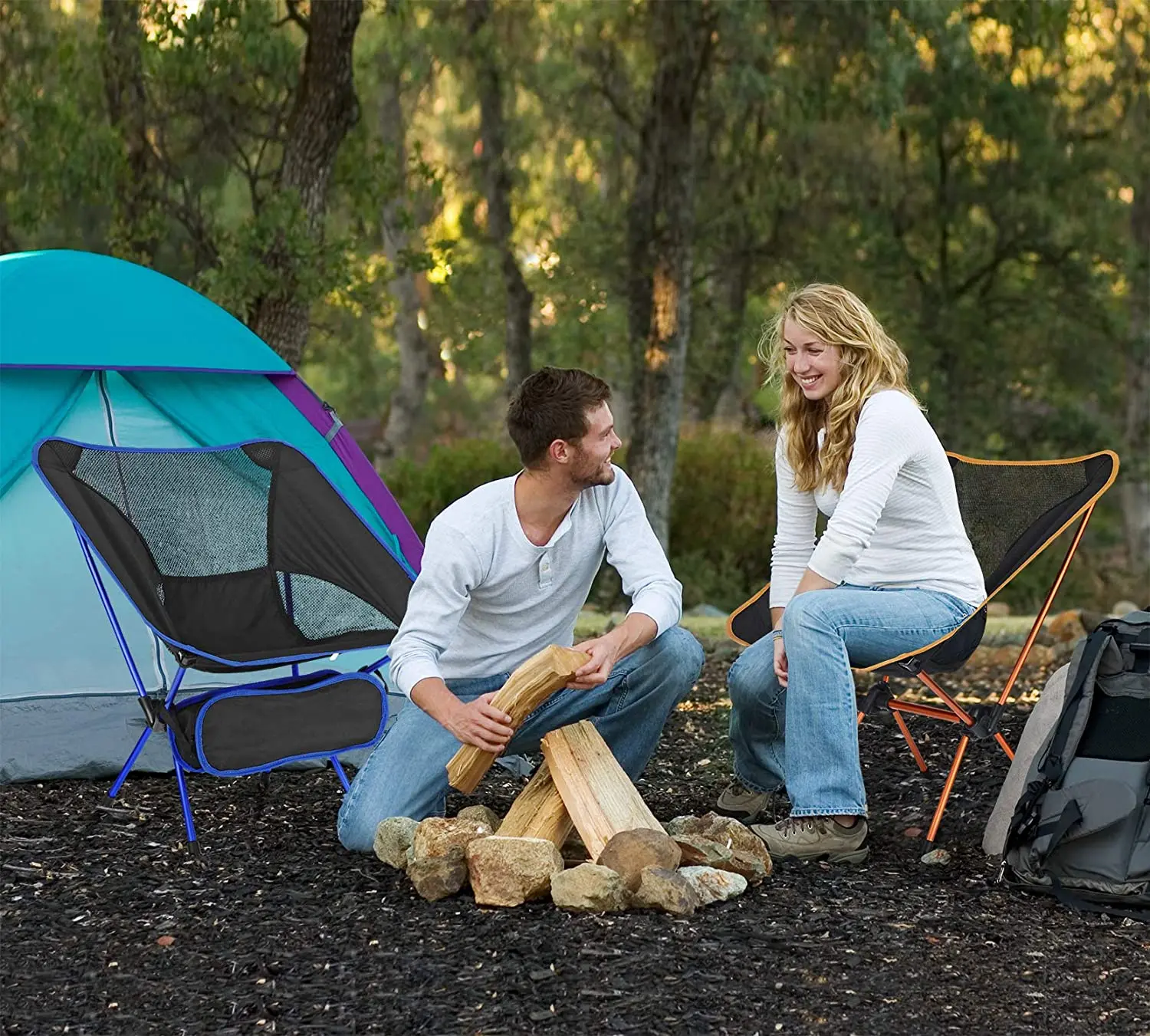 

Folding Camping Chair Ultralight Superhard High Load Tool Chair Travel Hiking Fishing BBQ Picnic Seat Lightweight Moon Chair