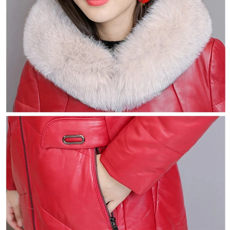 

Fur jacket women 2020 winter new fashion slim-fit fox fur collar thickened high-quality warm and women's jacket large size M-4XL