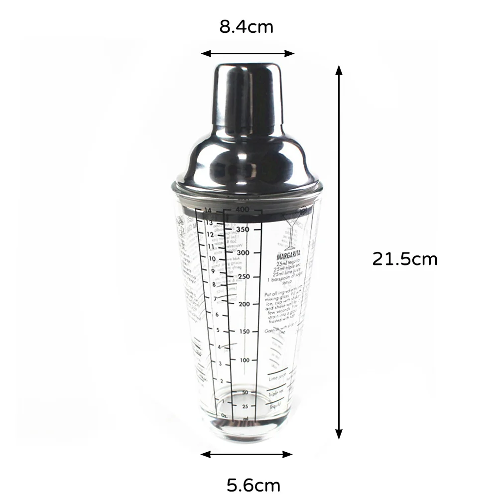 

1pc Cocktail Shaker with Measured Mixing Glass And Stainless Steel Top Good Gift And Convenient Bar Tool