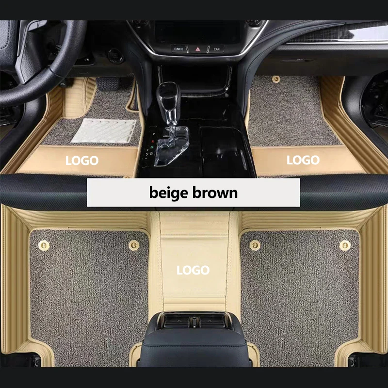 

kalaisike Custom LOGO car floor mats for Nissan all model Murano March quest qashqai tiida x-trail Teana Patrol Paladin SYLPHY