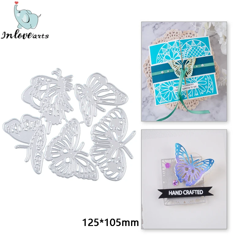 

InLoveArts Butterfly Metal Cutting Dies DIY Scrapbooking Photo Album Decorative Embossing PaperCard Crafts Die Stencils NEW 2021