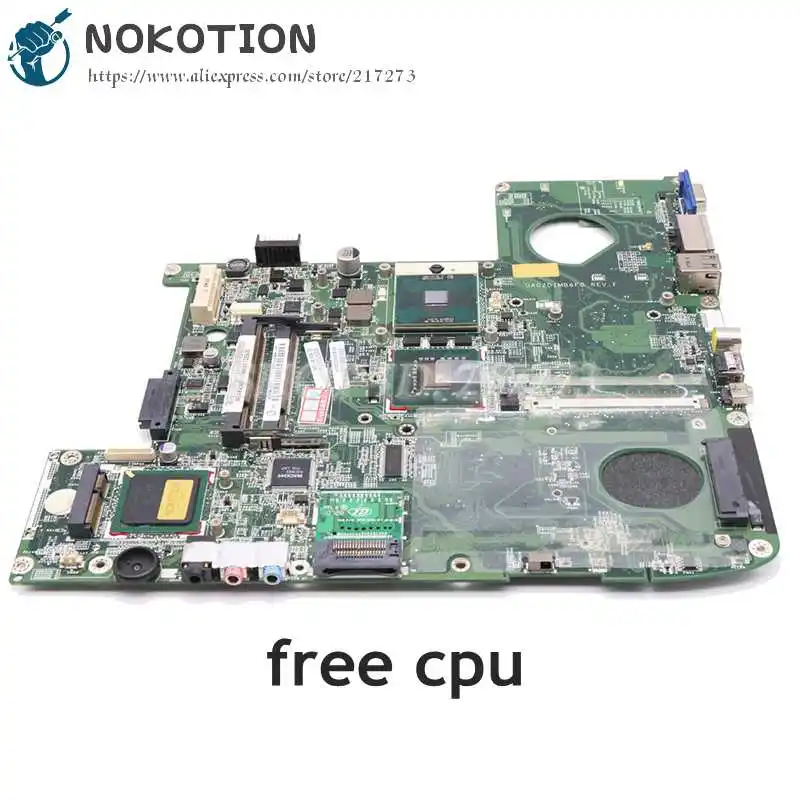 

Материнская плата NOKOTION для ноутбука ACER aspire 5920G MBAKV06001 DA0ZD1MB6F0 MB.AKV06.001 GM965 DDR2, Бесплатный ЦП