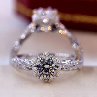 huitan luxury square shape women wedding rings brilliant cubic zirconia elegant bridal marriage ring engagement jewelry hot sale