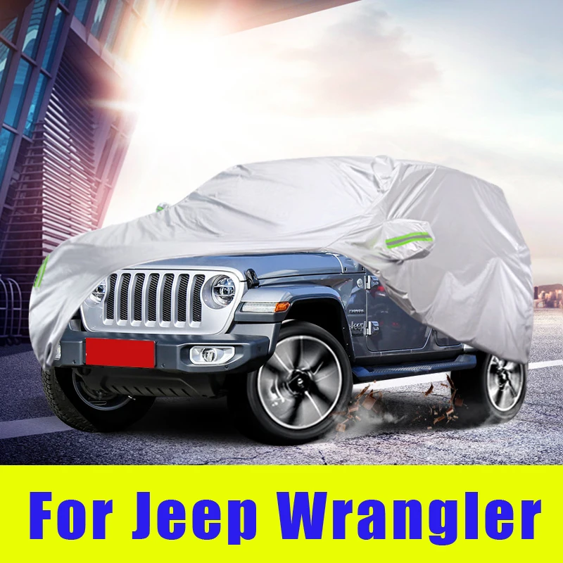 Waterproof Full Car Covers Outdoor Sunshade Dustproof Snow For  Jeep Wrangler Sahara JL JK 2004-2020 Accessories