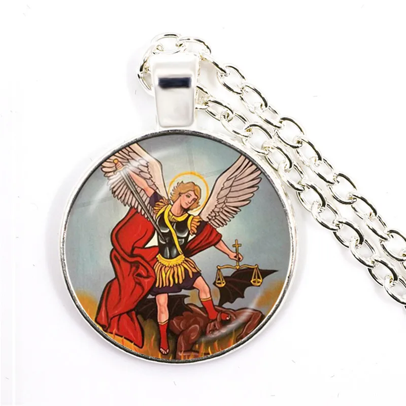 Подвеска с майкой модная Защитная надпись Saint Shield ожерелья подвесками талисман