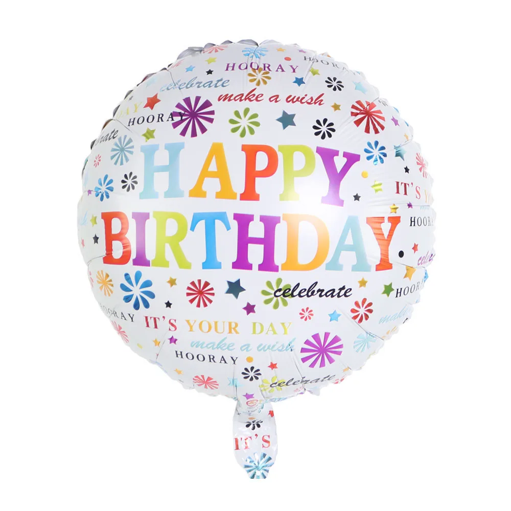 

18Inch Happy Birthday Round Aluminum Film Balloon Birthday Party Decoration Children Boys Girls Party Supplies Children Toys