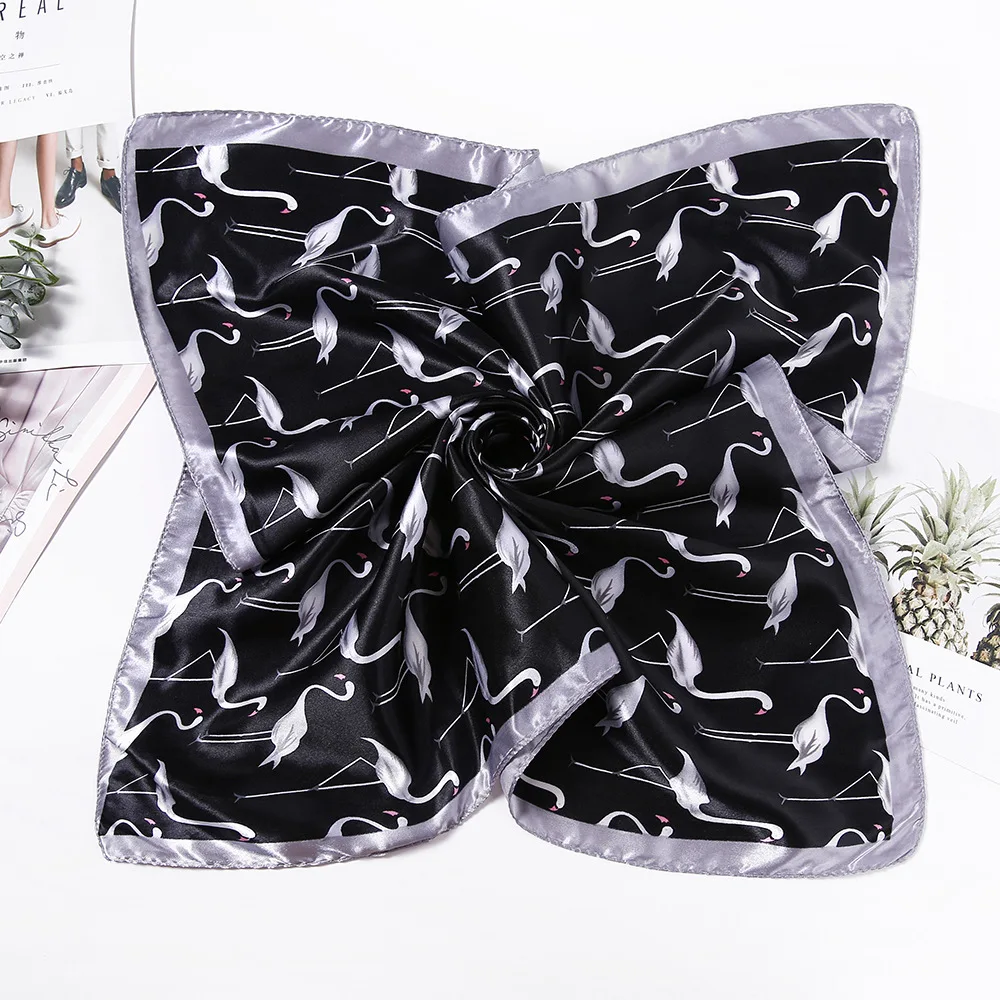 60*60 см Высокое качество шелковый шарф для женщин маленькие мягкие квадраты