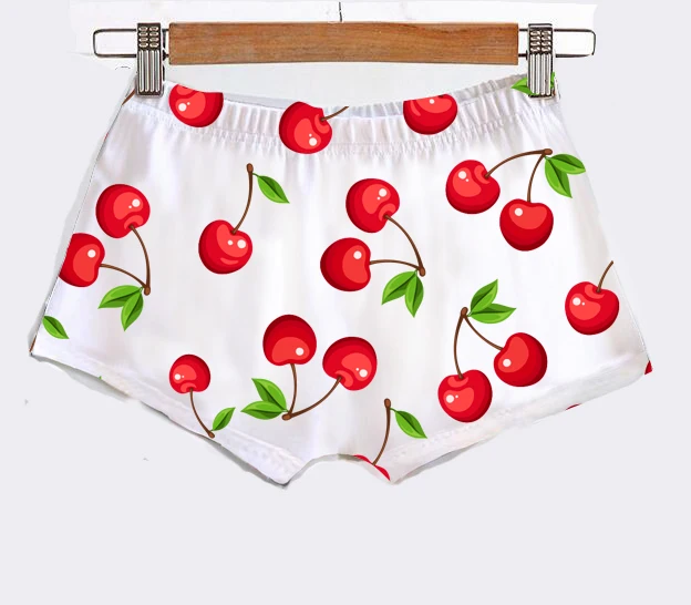 

Сделанные на заказ женские шорты с сублимационной печатью вишни