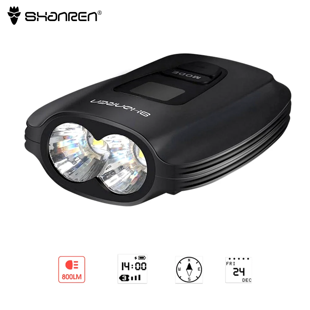SHANREN ROVER II велосипедный головной светильник с зарядкой от USB 800LM супер яркий OLED