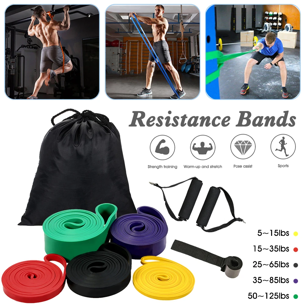 

Exercise Yoga Resistance Band Set Pilates Rubber Glute Hip Leg Multiple Resistances Relieve Stress And Fatigue Training Bands