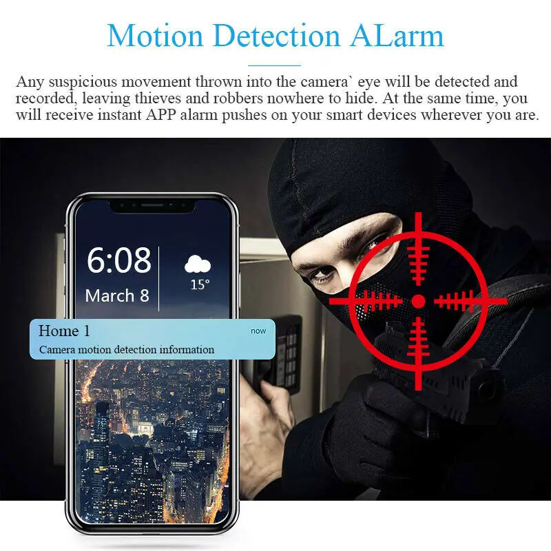 Беспроводная Wi Fi мини камера 720P/1080P сетевое видеонаблюдение с функцией