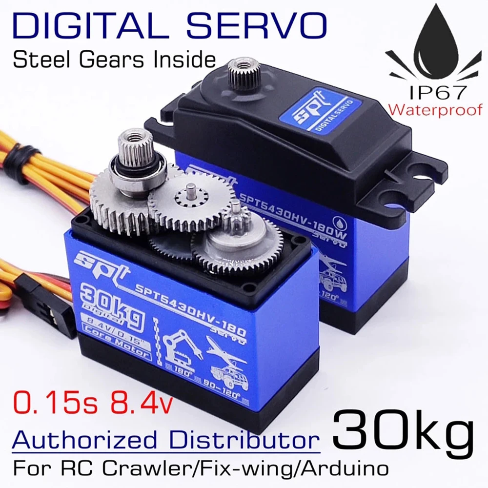 Servo10kg 20kg 30kg 2S 8 4 v Высоковольтная Водонепроницаемая металлическая Шестерня