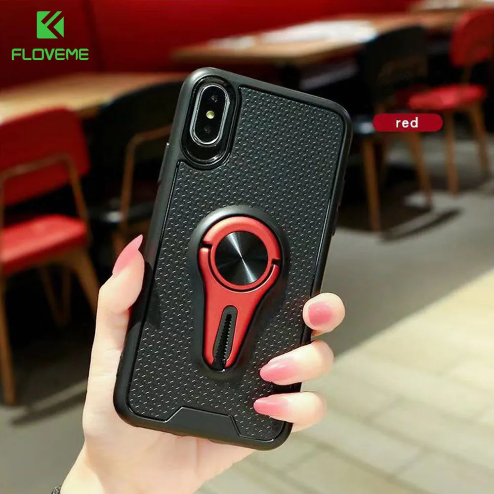 Shockproof Case For iPhone XS Max X 7 8 Car Phone Holder Plus 6 6S 5 5S SE XR Cover | Мобильные телефоны и аксессуары