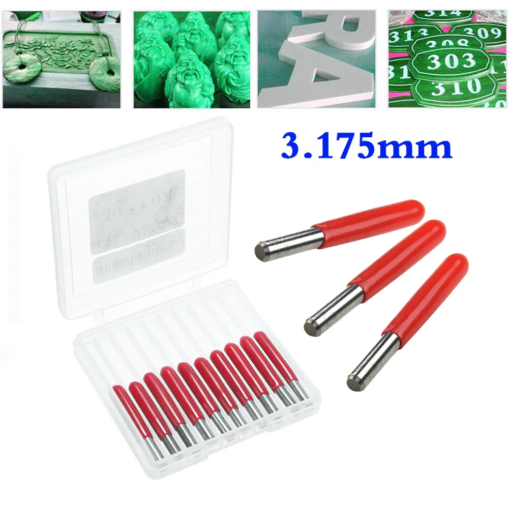 

Cutting Engraving Bits Slotting Tool 10pcs 10X 3.175mm 1/8" 30 Degree 30