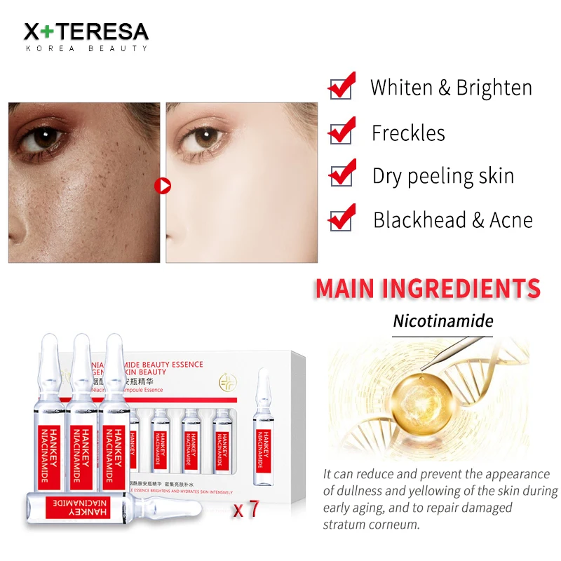 7 шт Чистая Гиалуроновая кислота уход за кожей лица Сыворотки Moisturzing Hyadrating лицом